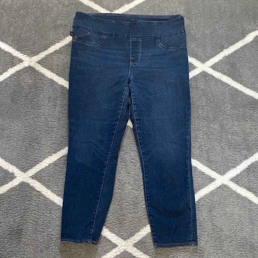 Rock and republic slimming denim jeans cropped skinny stretch size 16 great cond